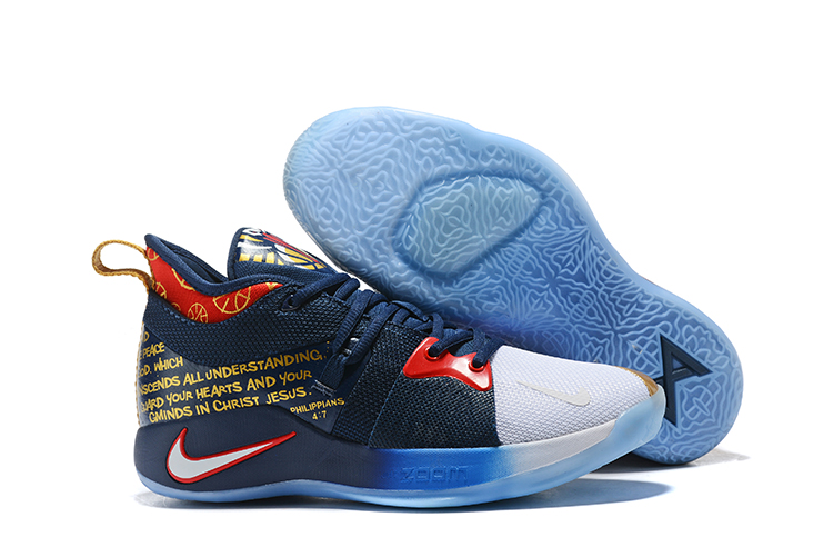 New Nike PG 2 Pelicans Blue Gold Red